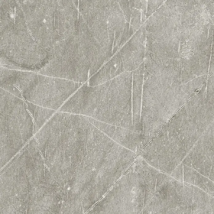 LOGOCLIC Wandpaneel Designwall - Grey Atlantic Marble, 265 x 123 cm - Graue Marmortextur mit weißen Adern.