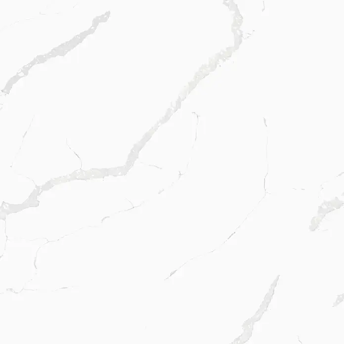 LOGOCLIC Wandpaneel Designwall - Statuario Bianco, 265 x 123 cm - Weiße Marmor-Effekt-Oberfläche mit zarter grauer Äderung für modernes Design.