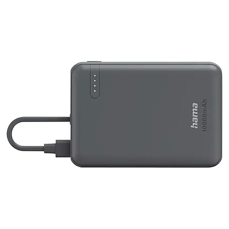 Hama  Powerbank 00201739 "Travel" mit Kabel 10000mAh 2 Ausgänge: 2x USB-C