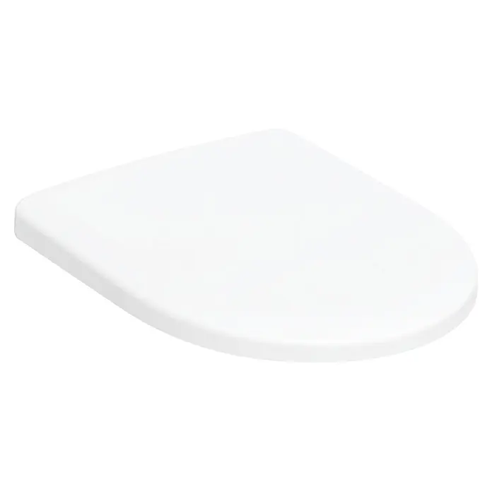 Geberit Renova WC-Sitz Typ 1 - Duroplast, Weiß, Ohne Absenkautomatik - Weißer D-förmiger Toilettensitz.