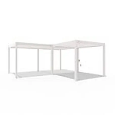 Weide  Pergola Deluxe mit Classic Aluminium 6 x 6 M weiß Lamellendach
