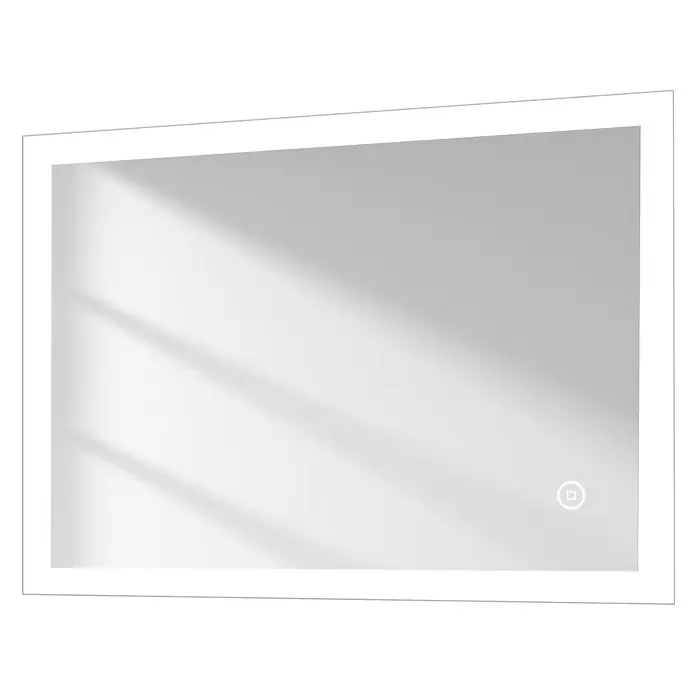Emke Lichtspiegel Dimlite LM03 - 50 x 70 cm - Rechteckiger LED-Spiegel mit beleuchtetem Rand und Touch-Sensor.