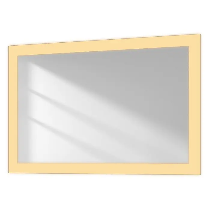 Emke Lichtspiegel Dimlite LM03 -  - Rechteckiger hellgelber Bilderrahmen mit Innenfläche, die Fensterschatten zeigt.
