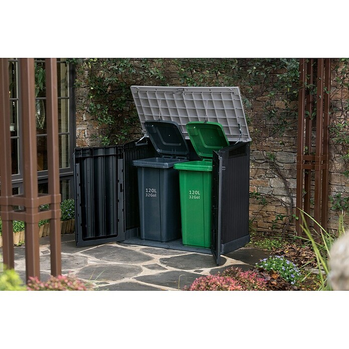 Keter Opbergbox Store It Out Midi (l x b x h: 71,5 x 132 x 113,5 cm, Antraciet) | BAUHAUS