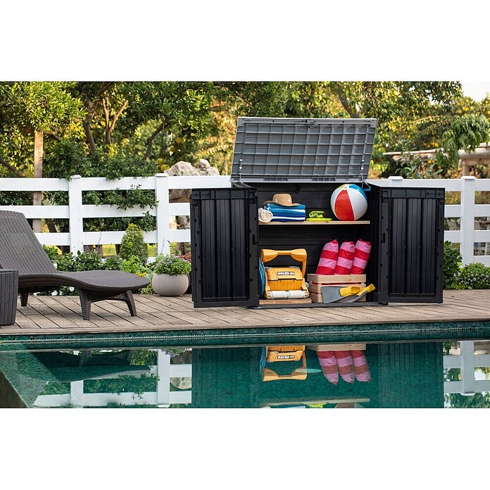 Keter Opbergbox Store It Out Midi (l x b x h: 71,5 x 132 x 113,5 cm, Antraciet) | BAUHAUS