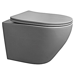 Best Design Hangend Toilet Spoelrandloos Morrano (Zonder spoelrand, Spoelvorm: Diep, Mat Grijs)