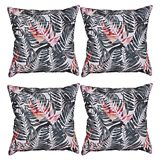 beo Outdoor-Kissen Blattwerk (Mehrfarbig, L x B x H: 37 x 37 x 12 cm, Blätter, 4 Stk.)