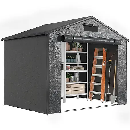 Outsunny Zeltgarage Dunkelgrau 247L x 180B x 202H cm