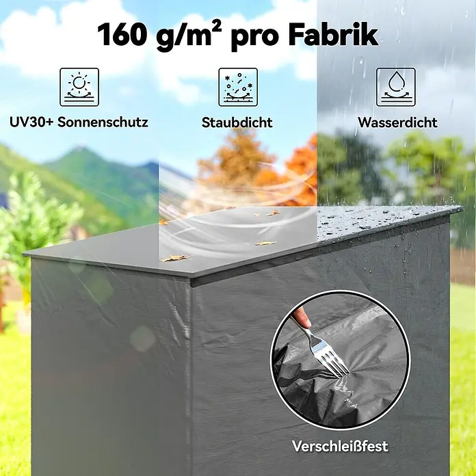 Outsunny Gerätehaus - Außenbreite inkl. Dachüberstand: 187 cm, Außentiefe inkl. Dachüberstand: 120 cm, Stahl, Dunkelgrau - Graue, 160 g/m² Schutzabdeckung, UV30+, staubdicht, wasserdicht und verschleißfest für den Außenbereich.