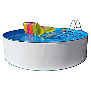 myPool Piscina de acero New Splasher (Ø x Al: 355 x 90 cm, Blanco, 7.800 l)