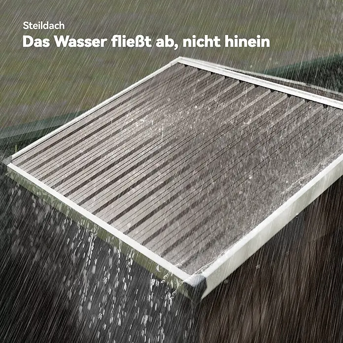 Outsunny Gerätehaus - Außenbreite inkl. Dachüberstand: 136 cm, Außentiefe inkl. Dachüberstand: 87 cm, Stahl, Braun - Steiles, dunkelgraues Wellblechdach, das starken Regen effektiv ableitet. Die Oberfläche sorgt für effizienten Wasserablauf.