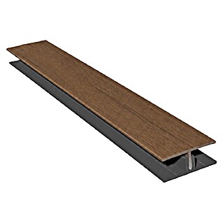 HB Composite H-profiel 2-delig (l x b x h: 6.000 x 50 x 17 mm, Pvc, Turner Oak Toffee)