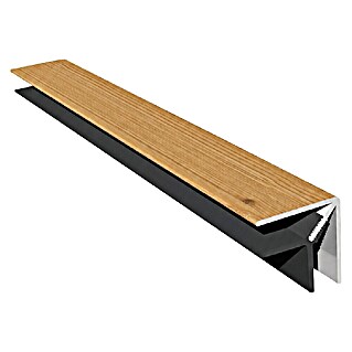 HB Composite Hoekprofiel 2-delig (l x b x h: 6.000 x 50 x 50 mm, Pvc, Lariks)