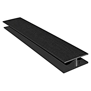 HB Composite H-profiel 2-delig (l x b x h: 6.000 x 50 x 17 mm, Pvc, Kitami Oak)