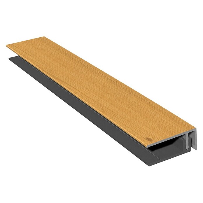 HB Composite U-profiel 2-delig (l x b x h: 6.000 x 50 x 17 mm, Pvc, Lariks) | BAUHAUS