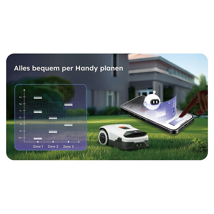 Anthbot Mähroboter Genie 600E (900 m², Schnittbreite: 20 cm, Satellitengestützte Navigation, RTK) | BAUHAUS