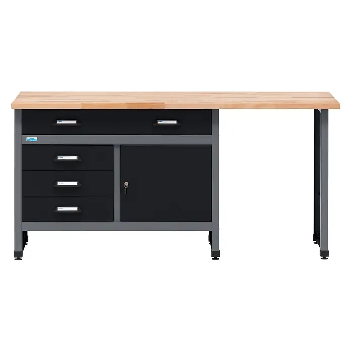 Küpper Werkbank - L x B: 170 x 60 cm, Arbeitshöhe: 84 cm, Belastbarkeit: 300 kg, Grau