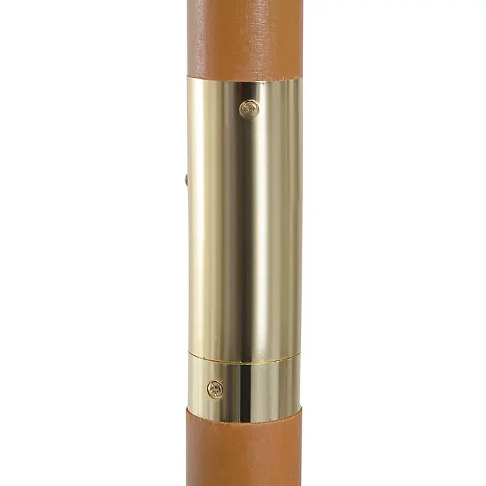 Outsunny Marktschirm rund - Schwarz, Durchmesser Bespannung: 300 cm - Brauner Stab mit Messingverbinder und sichtbaren Schrauben.