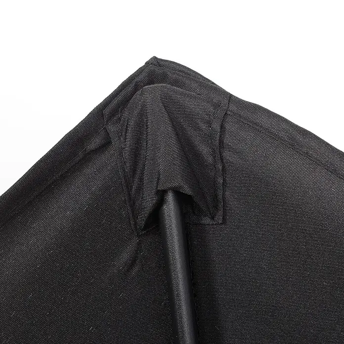 Outsunny Marktschirm rund - Schwarz, Durchmesser Bespannung: 233 cm - Schwarze Textilecke mit eingesetzter Stützstange.