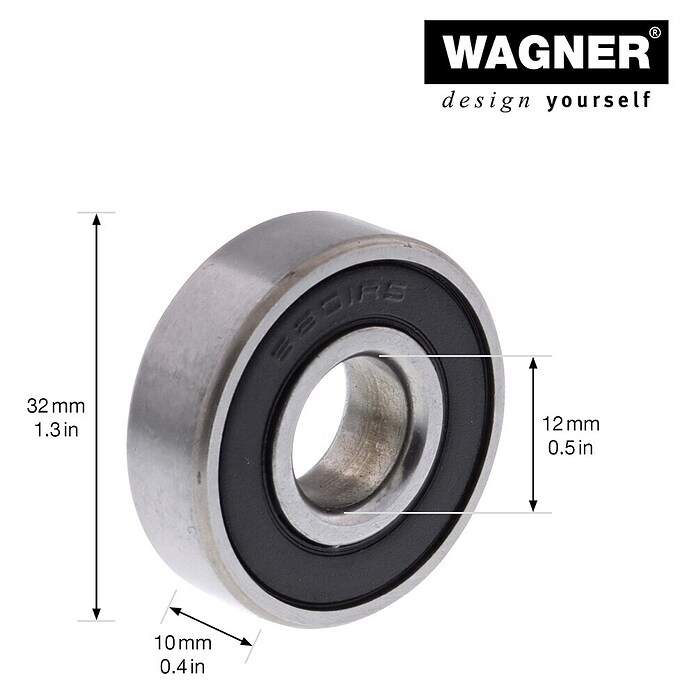 Wagner System Kugellager (Durchmesser: 32 mm, Breite: 10 mm, Durchmesser Achsloch: 12 mm) | BAUHAUS