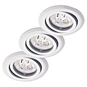 Tween Light Set de focos LED empotrables (3 × 3 W, Blanco, Diámetro: 9,6 cm, Redondeada)