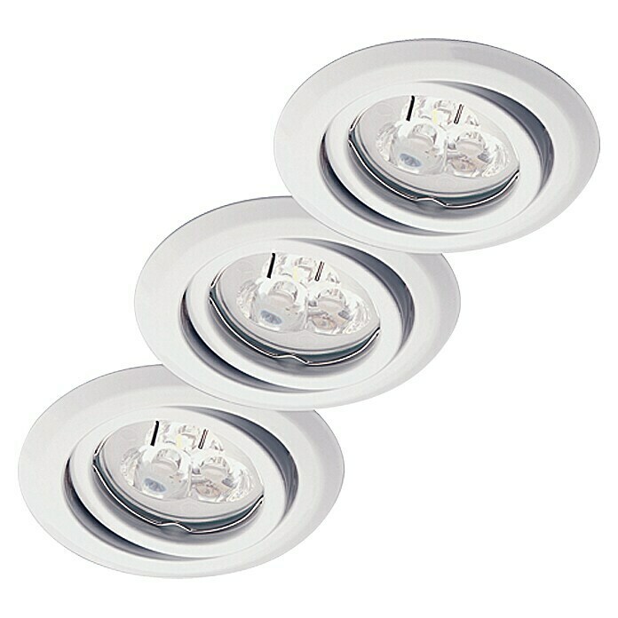 Tween Light Set de focos LED empotrables (3 × 3 W, Blanco, Diámetro: 9,6 cm, Redondeada)
