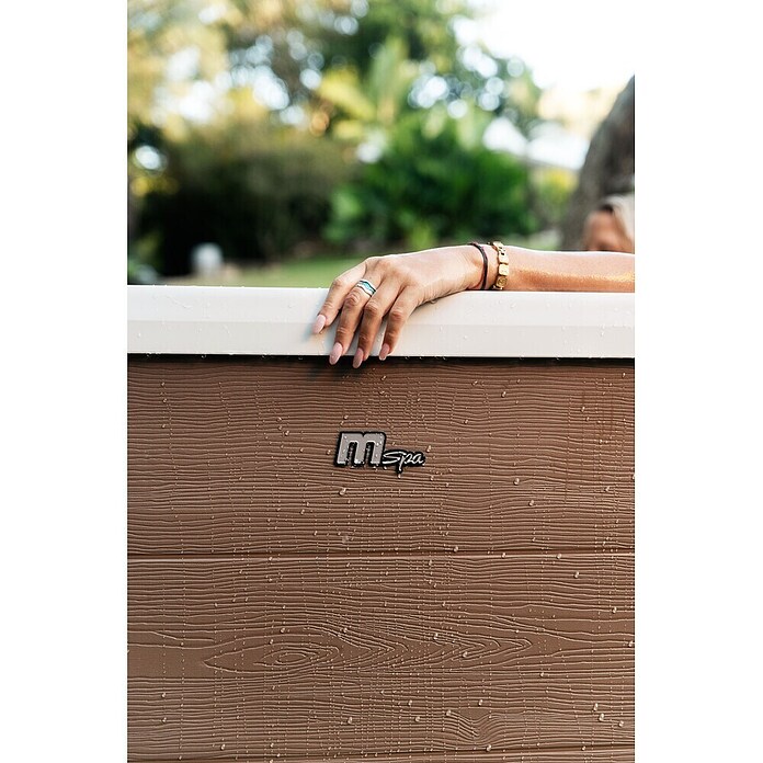 MSpa Mobil-Whirlpool Amber Aero Plus Frame (L x B x H: 180 x 180 x 65 cm, Braun, 1 150 l) | BAUHAUS