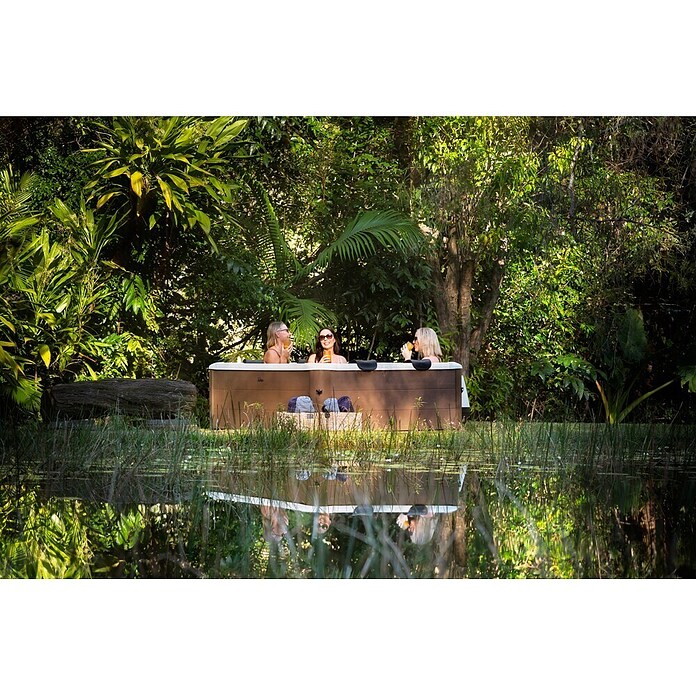 MSpa Mobil-Whirlpool Amber Aero Plus Frame (L x B x H: 180 x 180 x 65 cm, Braun, 1 150 l) | BAUHAUS