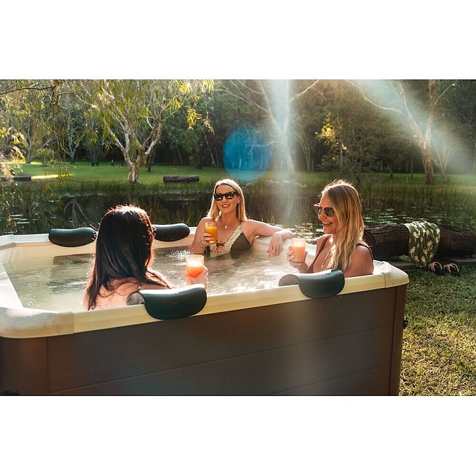 MSpa Mobil-Whirlpool Amber Aero Plus Frame (L x B x H: 180 x 180 x 65 cm, Braun, 1 150 l) | BAUHAUS