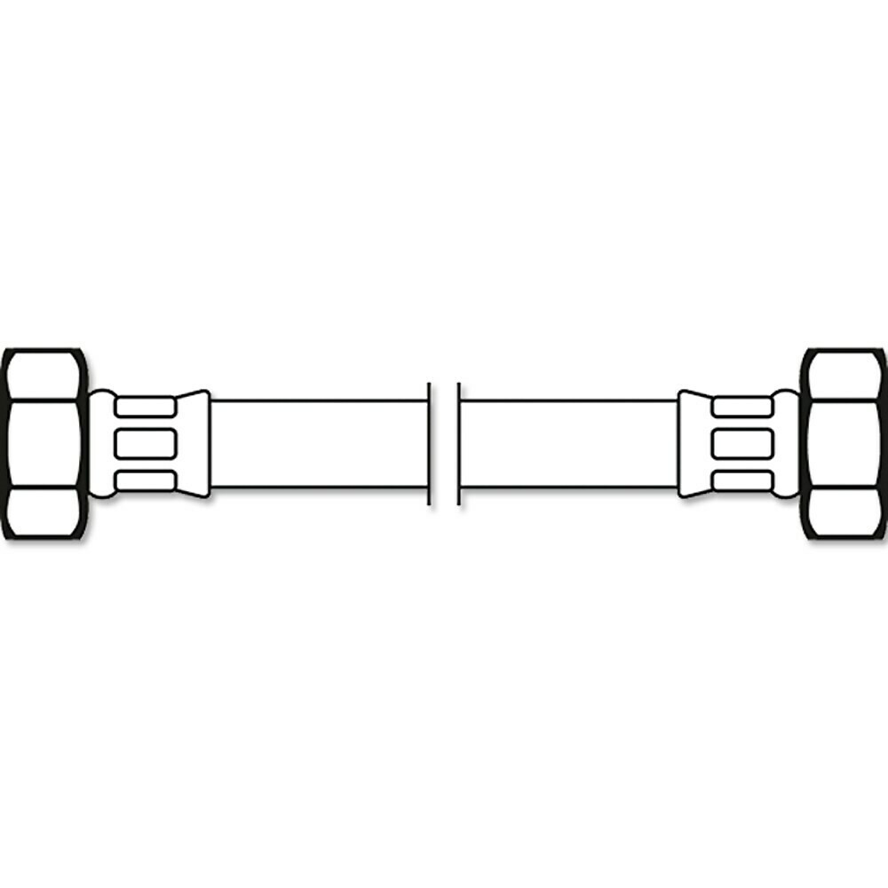Tubo corazzato 3/8ÜM x 3/4AG (DN8) per Beve o Acqua commerciale - 20cm / 200mm