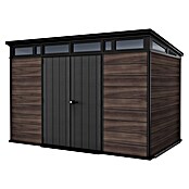 Keter Tuinhuis Rosewood Signature Pent 117 (Buitenmaat incl. dakoverstek (b x d): 342 x 218 cm, Kunststof, Bruin) | BAUHAUS