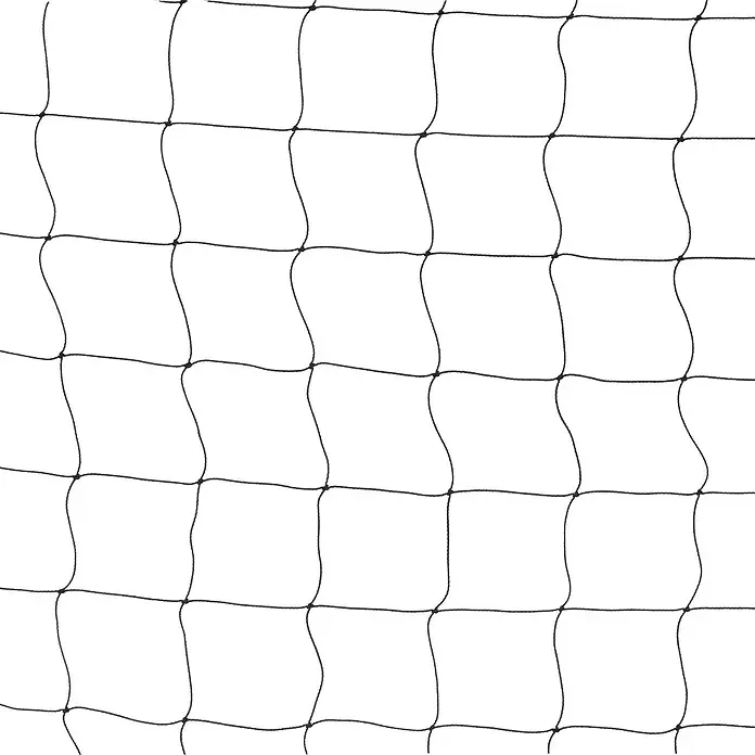 Sportnow Fußballtor - Grau, Stahl - Schwarzes geknotetes Netz mit quadratischem Gittermuster.