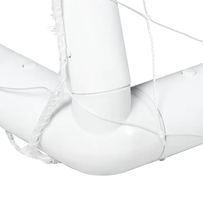 Sportnow Fußballtor - Weiß, Kunststoff - Weißes PVC-Fußballtor-Eckstück mit befestigtem weißen Netz.