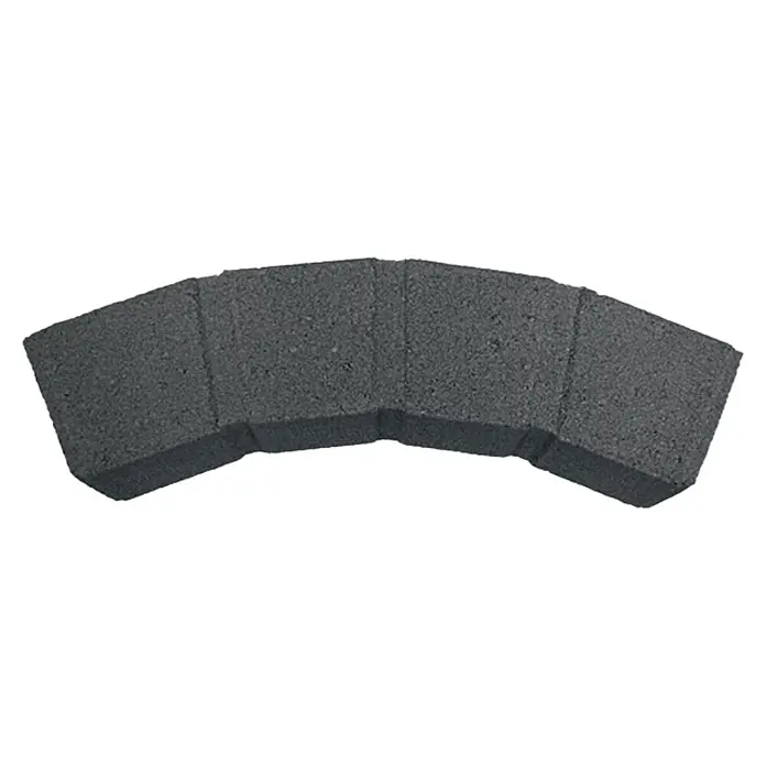 Christoph Randstein Multi- Bord - 50 x 11,5 x 8 cm, Anthrazit, Gebogen - Geschwungene Rasenkantensteine aus grauem Beton. Die Steine sind trapezförmig und bilden einen Bogen, ideal für Gartenwege.
