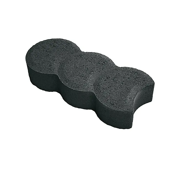 Christoph Mähstein Pali - 22 x 10 x 4,2 cm, Anthrazit, Beton - Grauer, dreifach gelappter Schwamm für die Autowäsche und -pflege, ideal zum Reinigen von Oberflächen.
