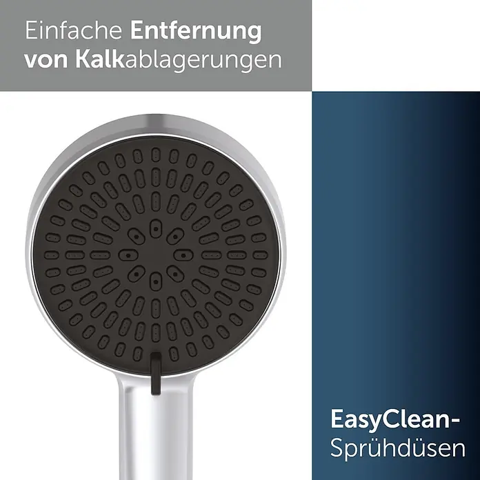 Ideal Standard Alu+ Duschsystem Ceraflow BE204SI - Lochabstand: 60 cm, Anzahl Strahlarten: 2 Stk., Silber, Form Kopfbrause: Eckig - Chrom-Brausekopf mit dunklen EasyClean-Antikalkdüsen.