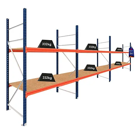 Proregal  Schwerlastregal DOMINUS 3er Set mit Spanplatten