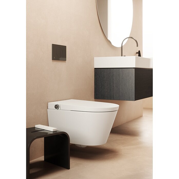 Ideal Standard Douche-wc, wandmodel i.life E (Zonder spoelrand, Spoelvorm: Diep, Uitlaat toilet: Horizontaal, Wit) | BAUHAUS