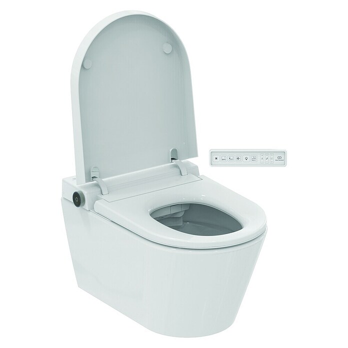 Ideal Standard Douche-wc, wandmodel i.life E (Zonder spoelrand, Spoelvorm: Diep, Uitlaat toilet: Horizontaal, Wit) | BAUHAUS