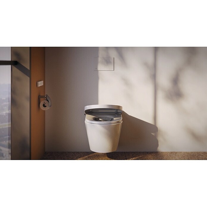 Ideal Standard Douche-wc, wandmodel i.life E (Zonder spoelrand, Spoelvorm: Diep, Uitlaat toilet: Horizontaal, Wit) | BAUHAUS