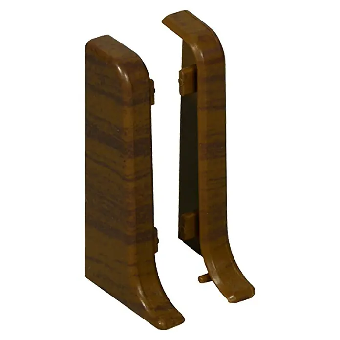 Profiles and more Endkappe KU050 - Nuss, 2 Stk. - Braune Heizkörper-Seitenblenden: zwei Heizkörperverkleidungen aus braunem Kunststoff für ein ordentliches, sauberes Erscheinungsbild von Heizkörpern.