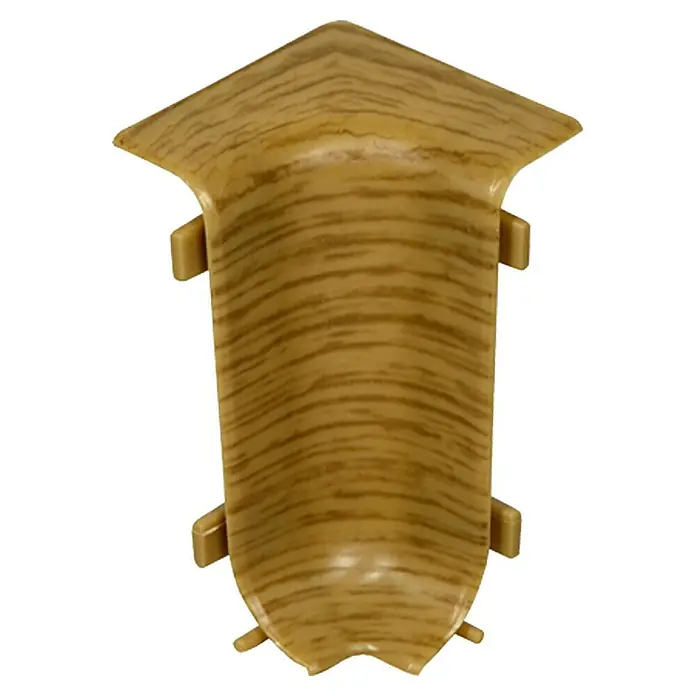 Profiles and more Innenecke KU050 - Eiche, 2 Stk. - Eckstück aus Holzimitat, ideal für Sockelleisten. Robust und einfach zu montieren, für ein sauberes, professionelles Finish.