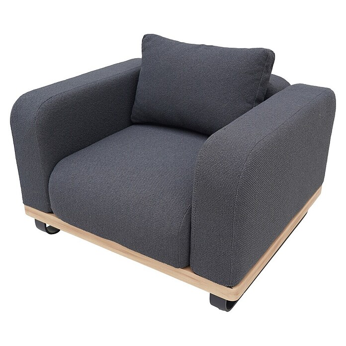 Sunfun Conjunto de muebles Cintia (6 pzs., Aluminio/Poliéster, Antracita) | BAUHAUS