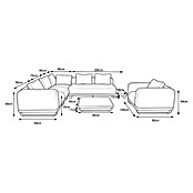 Sunfun Conjunto de muebles Cintia (6 pzs., Aluminio/Poliéster, Antracita) | BAUHAUS