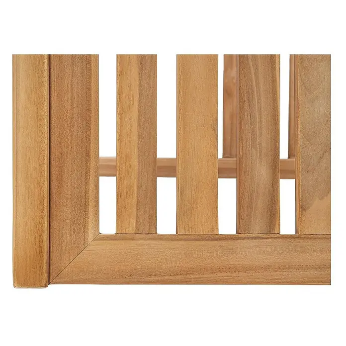 Ebuy24 Loungemöbel-Set Sanna - 4 -tlg., Teak, Teak - Natürliche hellbraune Teakholzlatten mit sichtbarer Maserung und stabiler Eckverbindung.