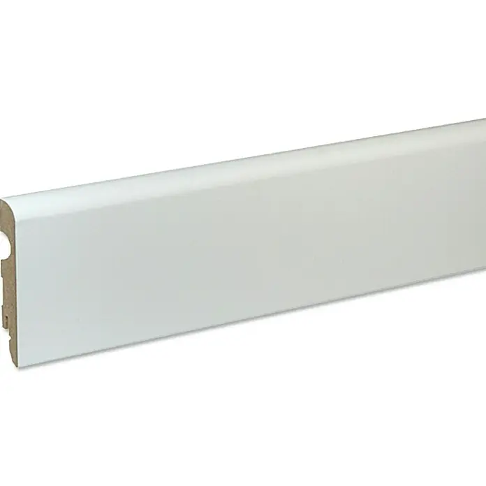 Rodapié lacado - 240 cm x 15 mm x 90 mm, MDF, Lacado - Rodapié de madera blanco, perfecto para cualquier habitación. El zócalo protege la pared y proporciona una transición limpia al suelo.