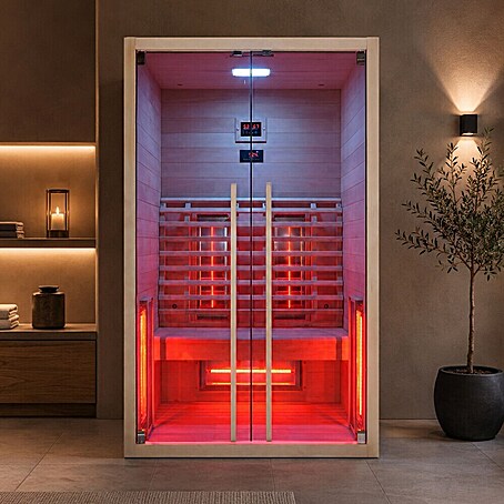 Sanotechnik Infrarotkabine Ruby 2 (L x B x H: 120 x 100 x 195 cm, 2 200 W, 5 Infrarotstrahler)