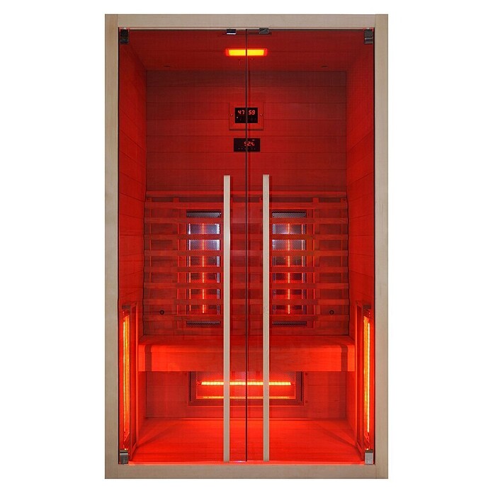 Sanotechnik Infrarotkabine Ruby 2 (L x B x H: 120 x 100 x 195 cm, 2 200 W, 5 Infrarotstrahler) | BAUHAUS