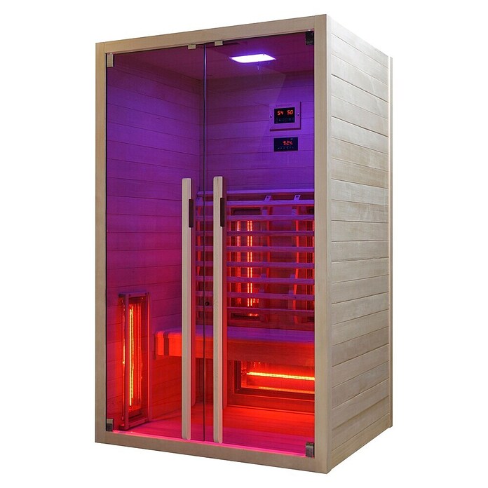 Sanotechnik Infrarotkabine Ruby 2 (L x B x H: 120 x 100 x 195 cm, 2 200 W, 5 Infrarotstrahler) | BAUHAUS
