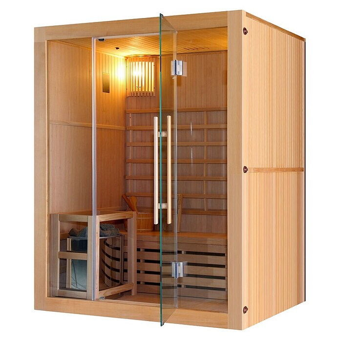 Sanotechnik Massivholzsauna Riga (L x B x H: 120 x 150 x 190 cm, 4,6 kW) | BAUHAUS
